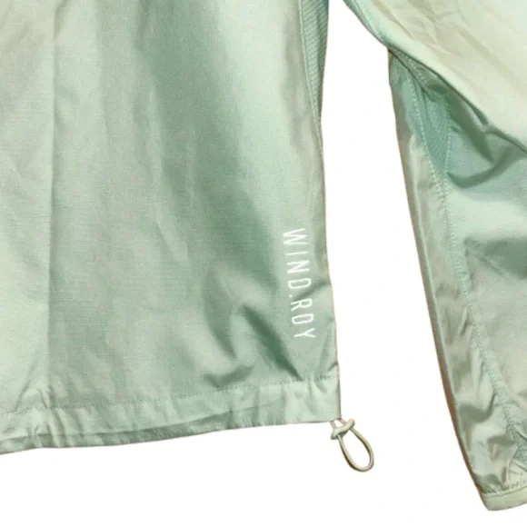NWT Adidas Women's Small Green WIND.RDY Zip Up Hooded Sporty Windbreaker Jacket - Picture 11 of 16